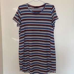 Cotton On Striped Red, White, and Blue T Shirt Dress Size Medium